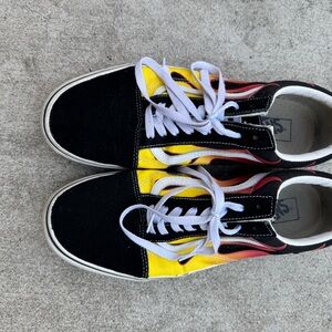 Vans Black and Yellow Gradient Sneakers
